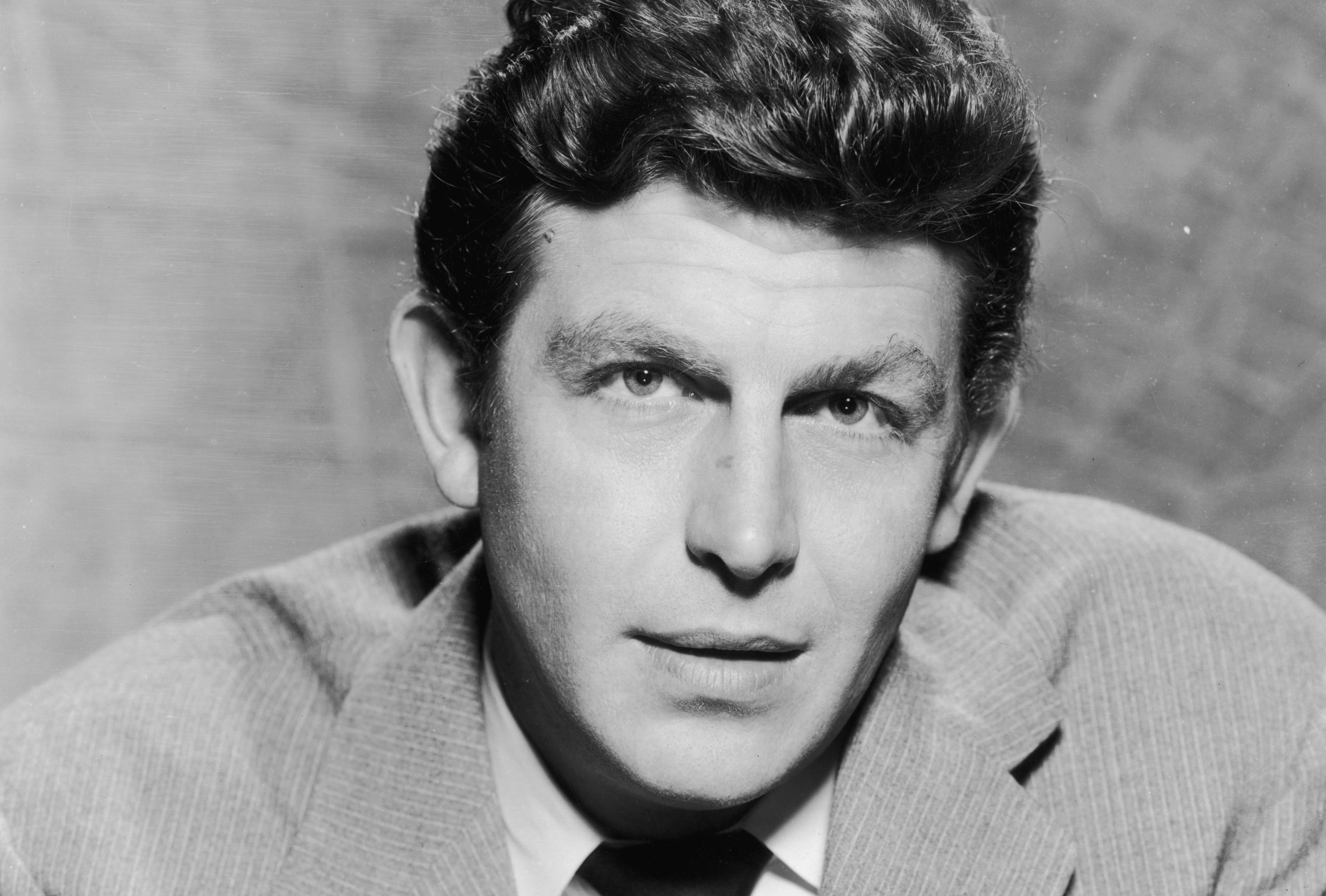 Promotional headshot portrait of actor Andy Griffith, for director Norman Taurog's film, 'Onionhead'.