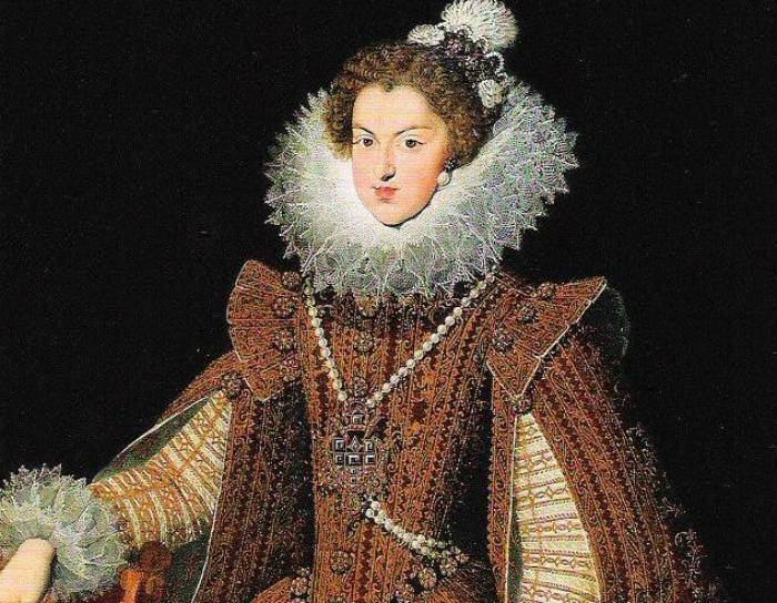 Maria Anna of Spain in brown dress
