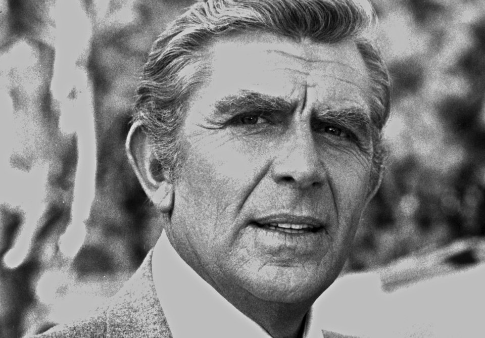 Andy Griffith wearing a suit
