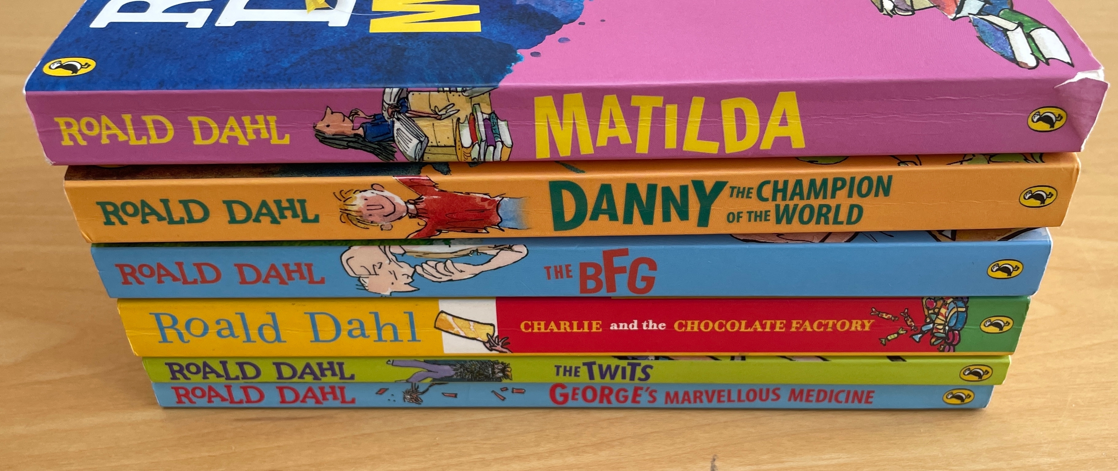 Roald Dahl children’s paperback fiction books