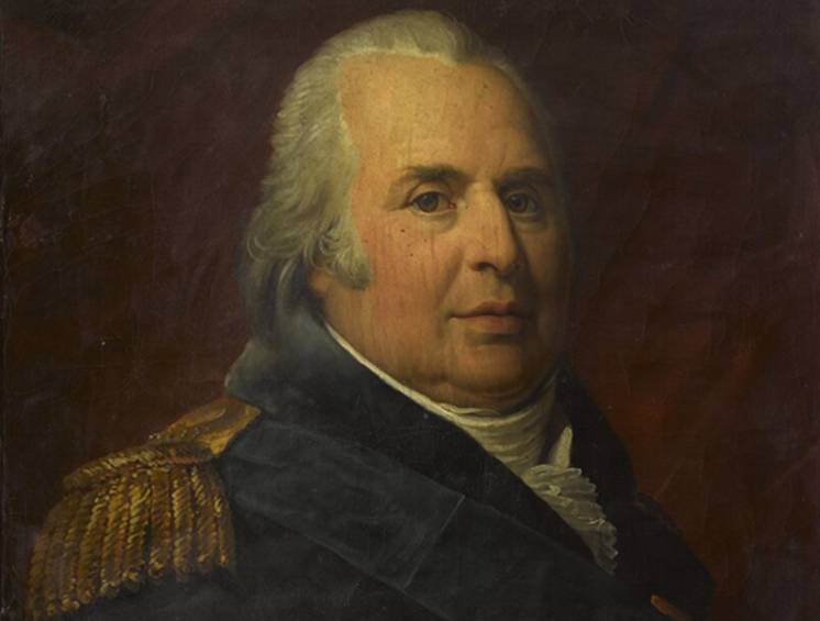 Louis XVIII of France in blue uniform