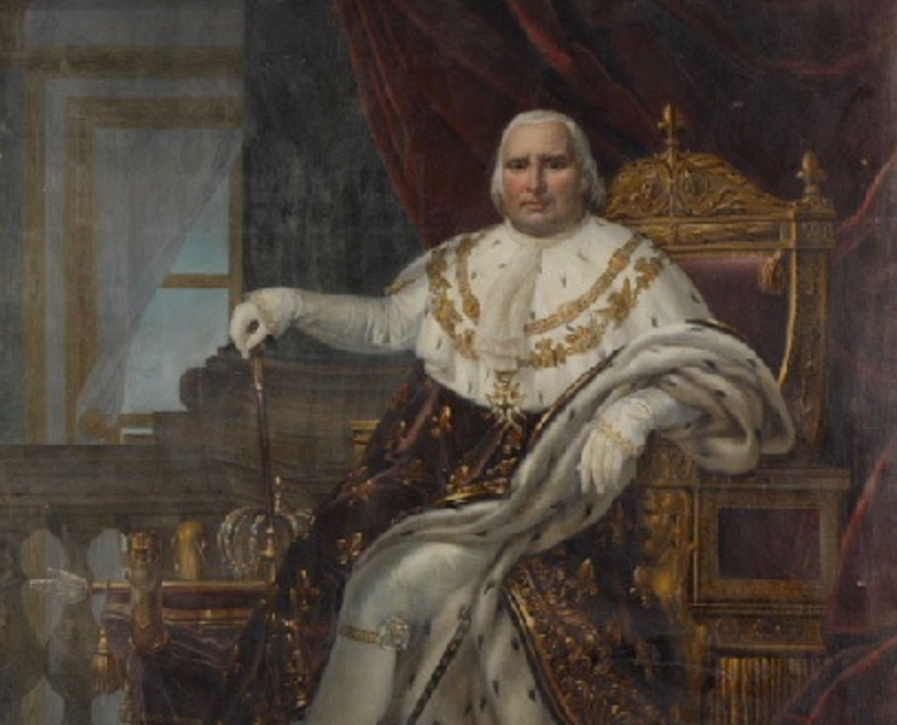 Louis XVIII on throne