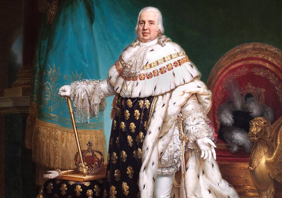 Louis XVIII in coronation outfit