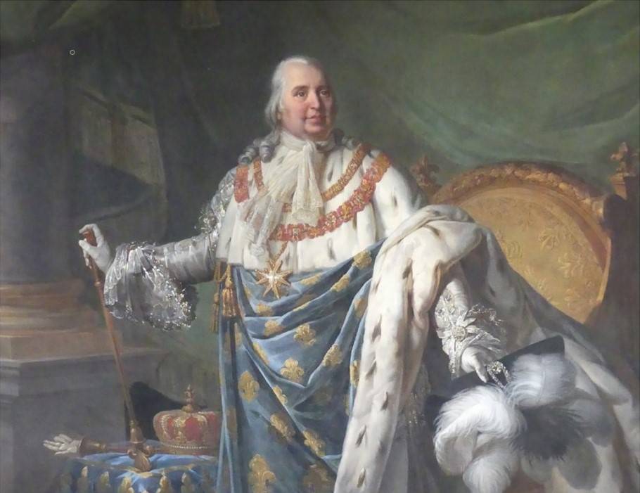 Louis XVIII in coronation