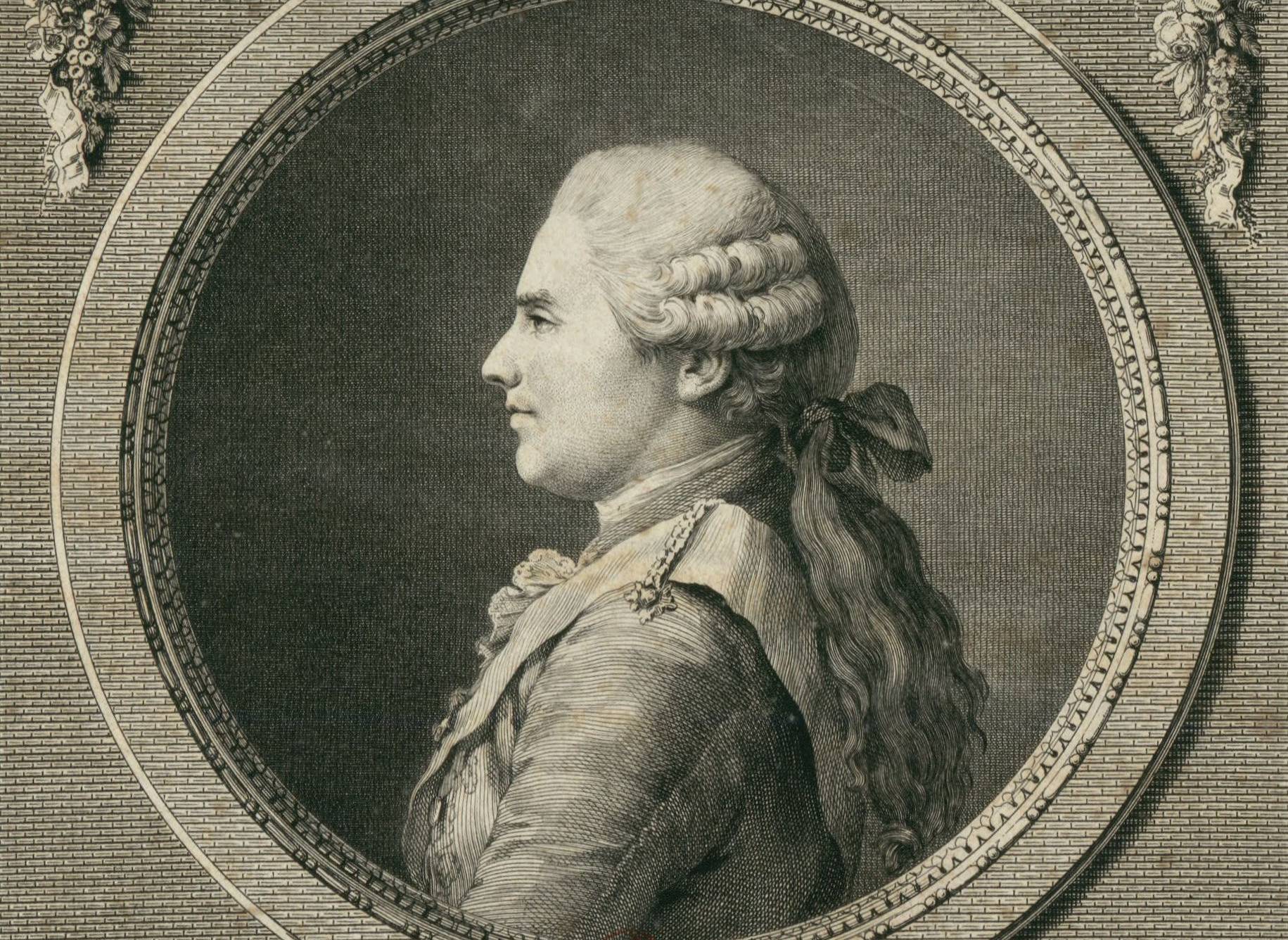 Engraved portrait of Louis XVIII of France
