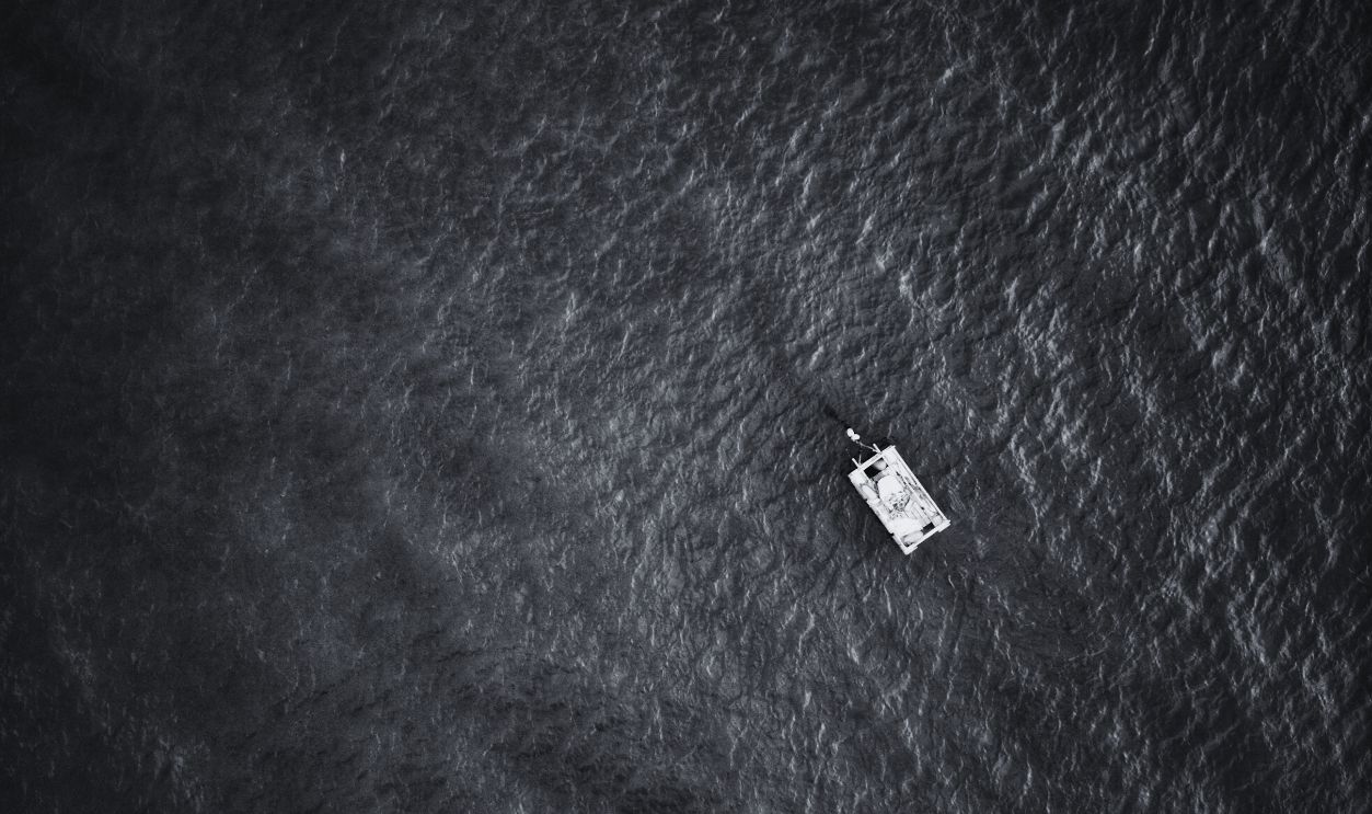Boat in the sea - stock photo default