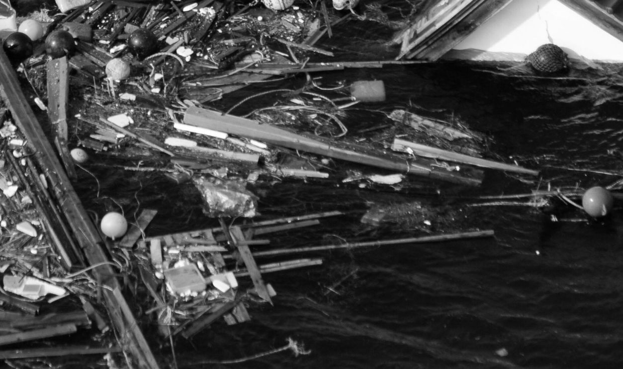 Debris in ocean
