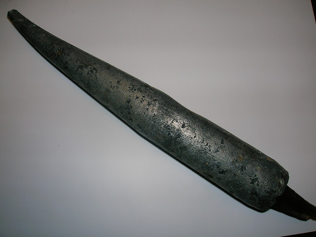 The metal top of a lance