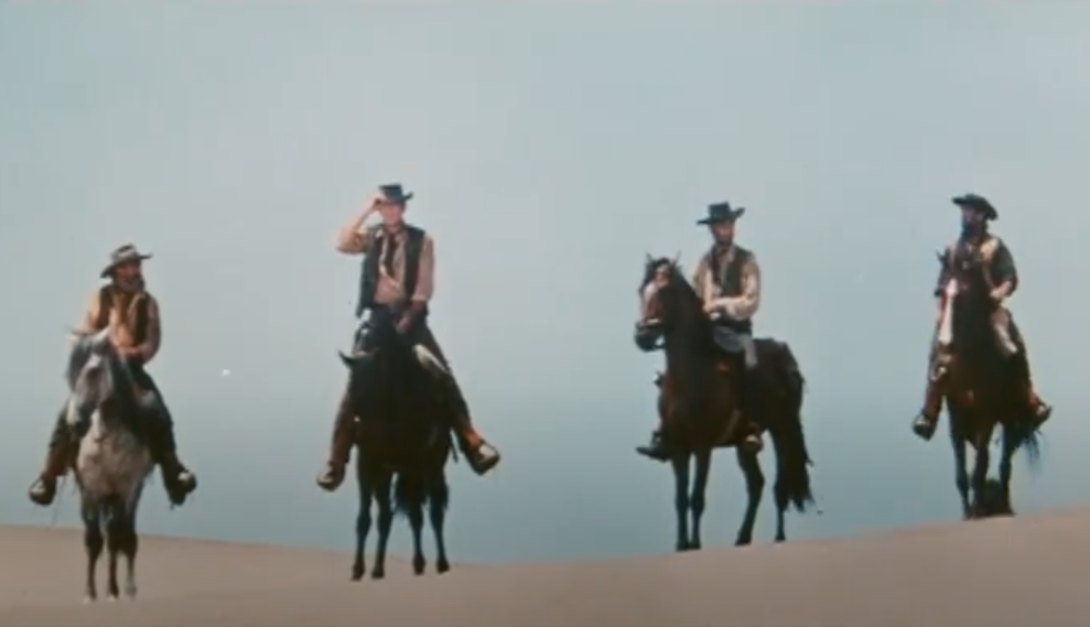 Screenshot from the movie The Relentless Four (1965)