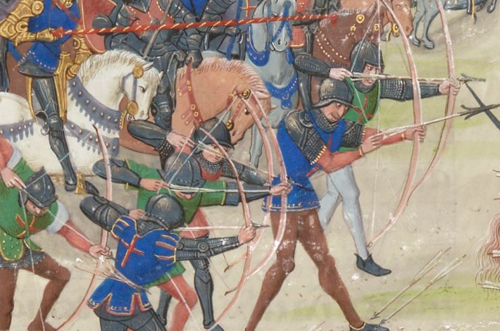 Battle of Poitiers (miniature by Froissart): Medieval miniature