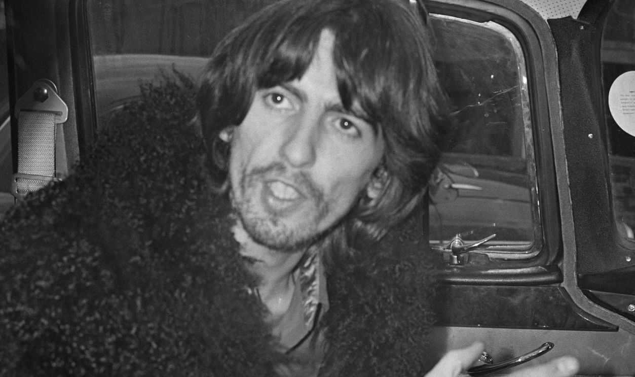 George Harrison English musician, singer and songwriter George Harrison (1943 - 2001) leaving a recording studio in Twickenham, London, 16th January 1969. 