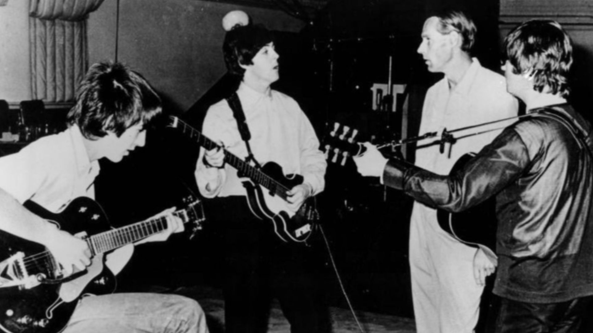 File:Beatles and George Martin in studio 1966.JPG