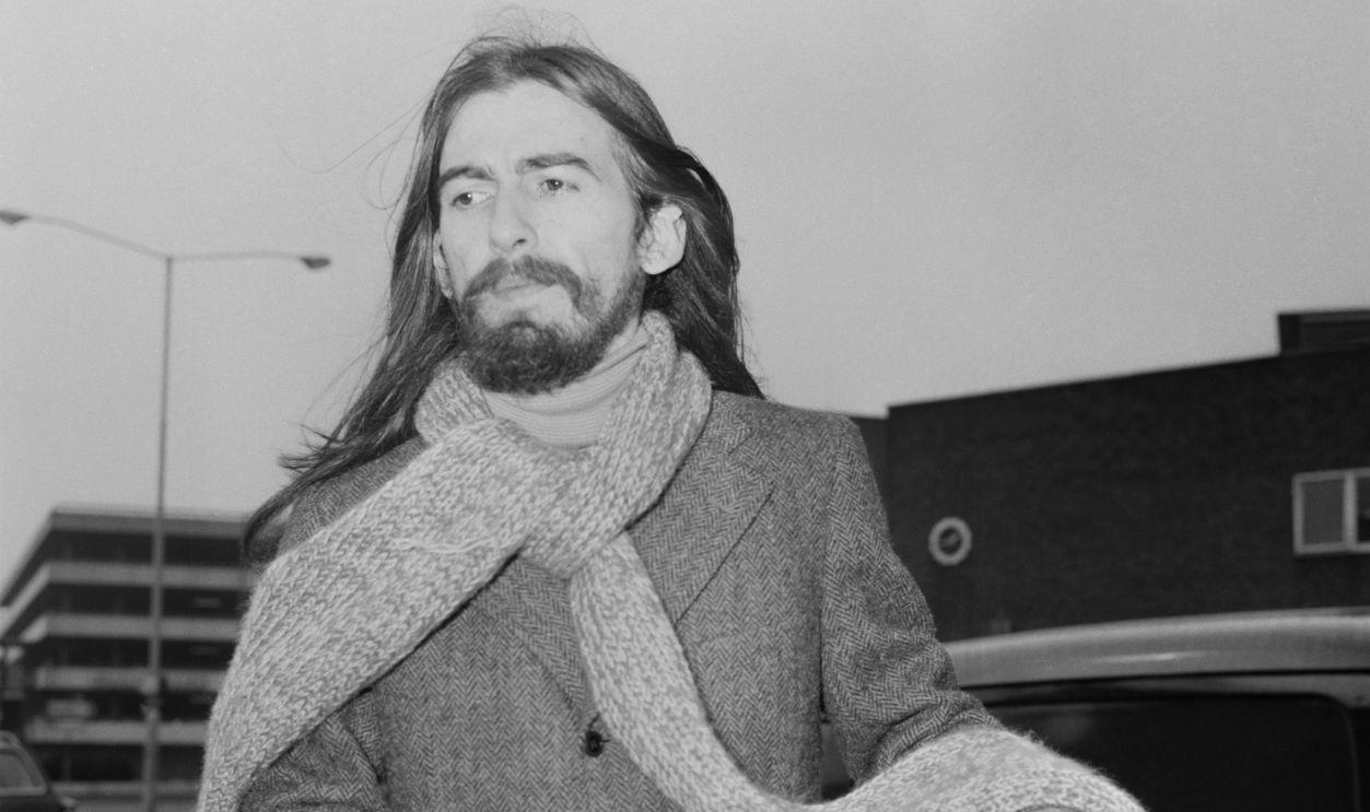 George Harrison English guitarist, singer and songwriter George Harrison (1943 - 2001) of the Beatles at London Airport, UK, 14th March 1970. 