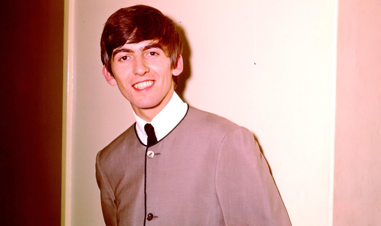 Portrait LONDON - 1964: Guitarist George Harrison of the rock and roll band 