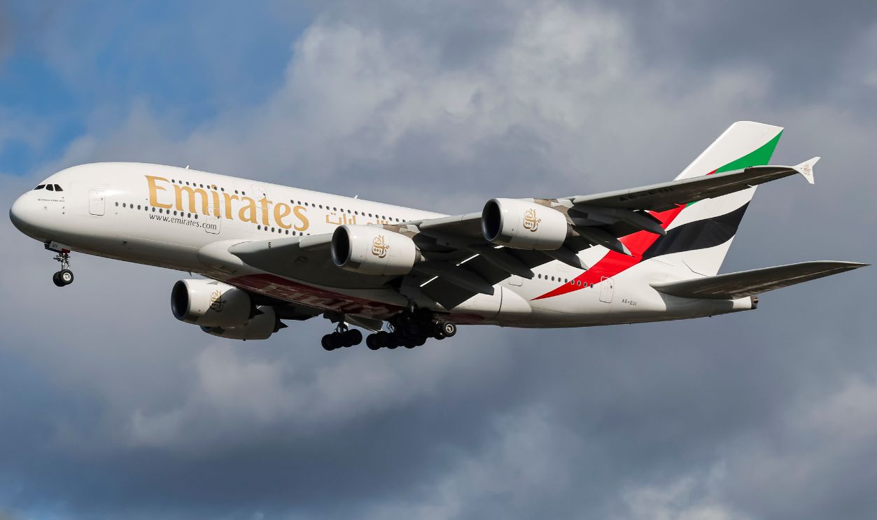 Emirates Airbus A380 Aircraft Landing