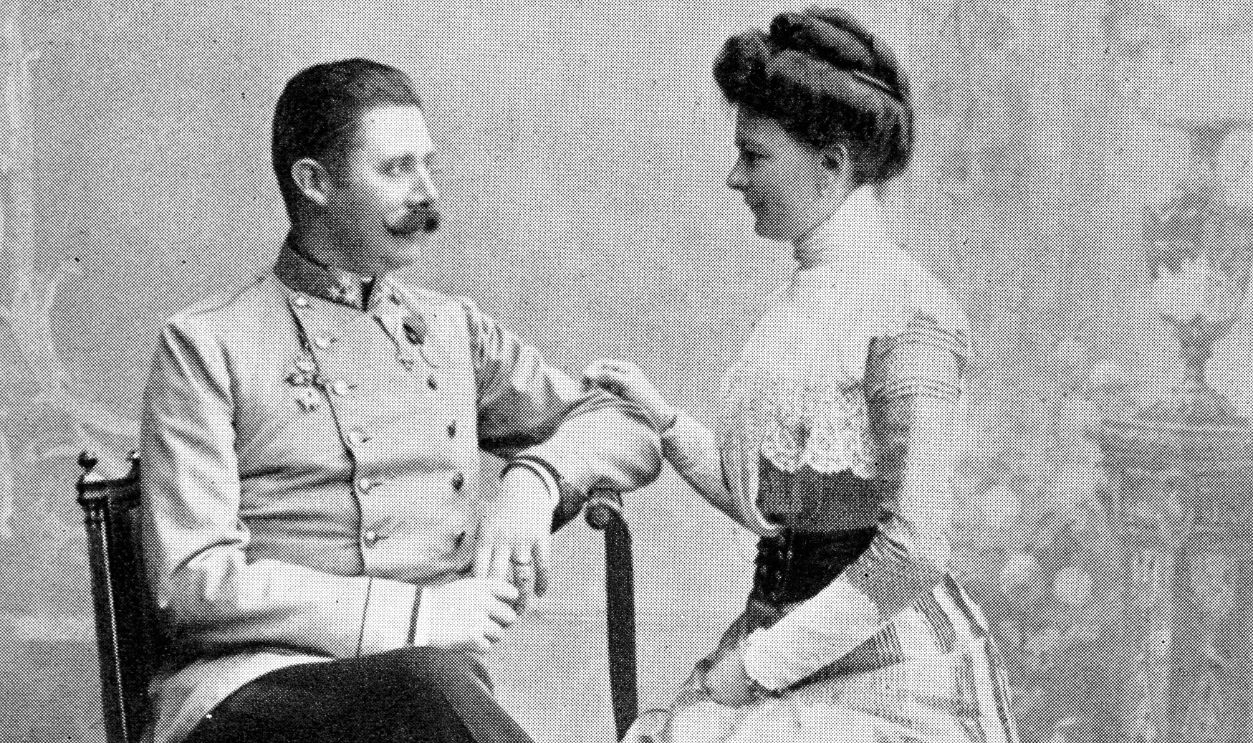 Gettyimages - 77150525 , Archduke And Duchess Newly-married royal couple Franz Ferdinand, Archduke of Austria-Este (1863 - 1914) and Sophie, Duchess of Hohenberg (1868 - 1914), 1900. The couple were assassinated in Sarajevo on 28th June 1914, precipitating the outbreak of World War I.