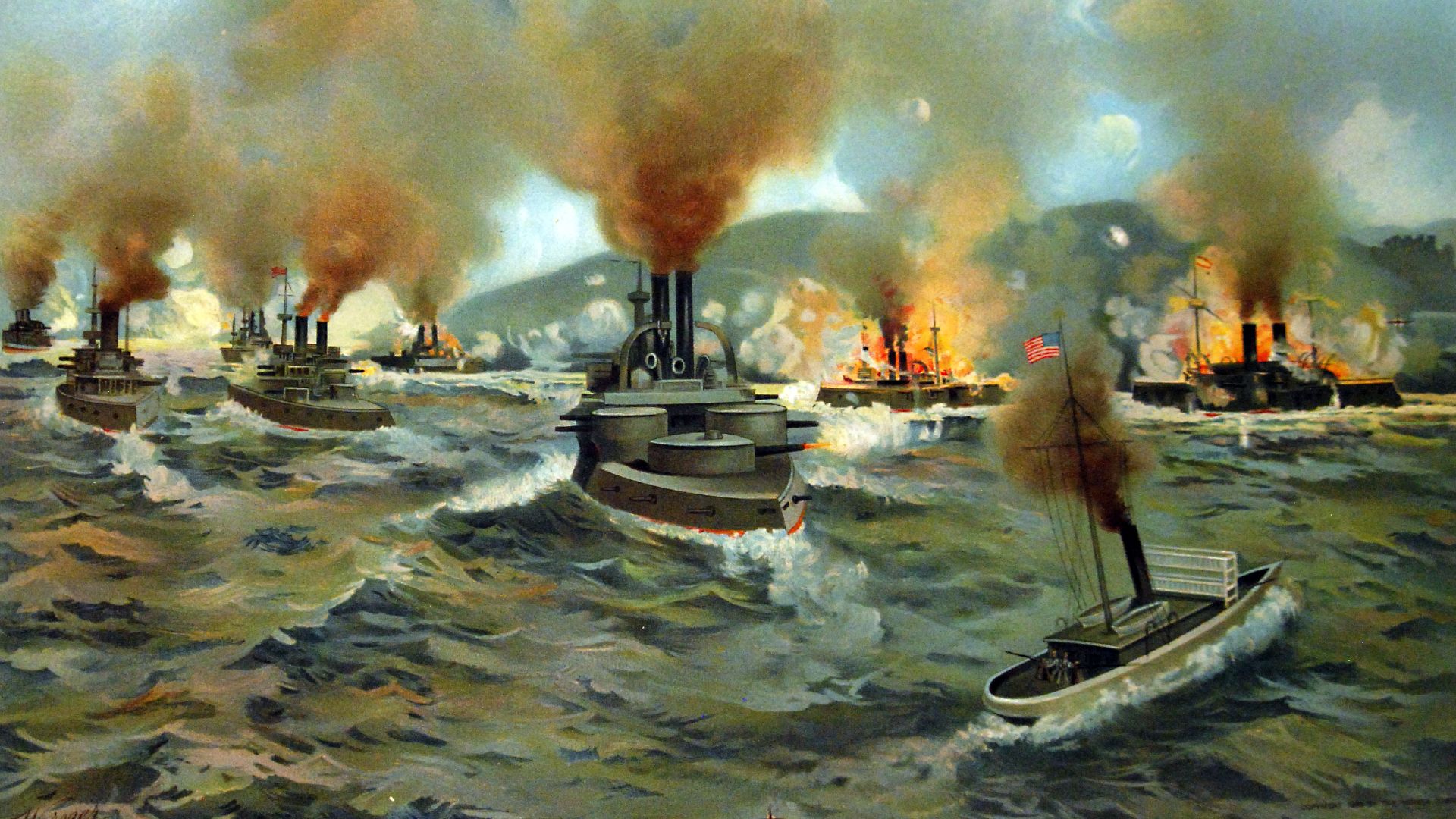 File:Naval battle at Santiago, Cuba, Spanish-American War, July 3, 1898 (30588162266).jpg