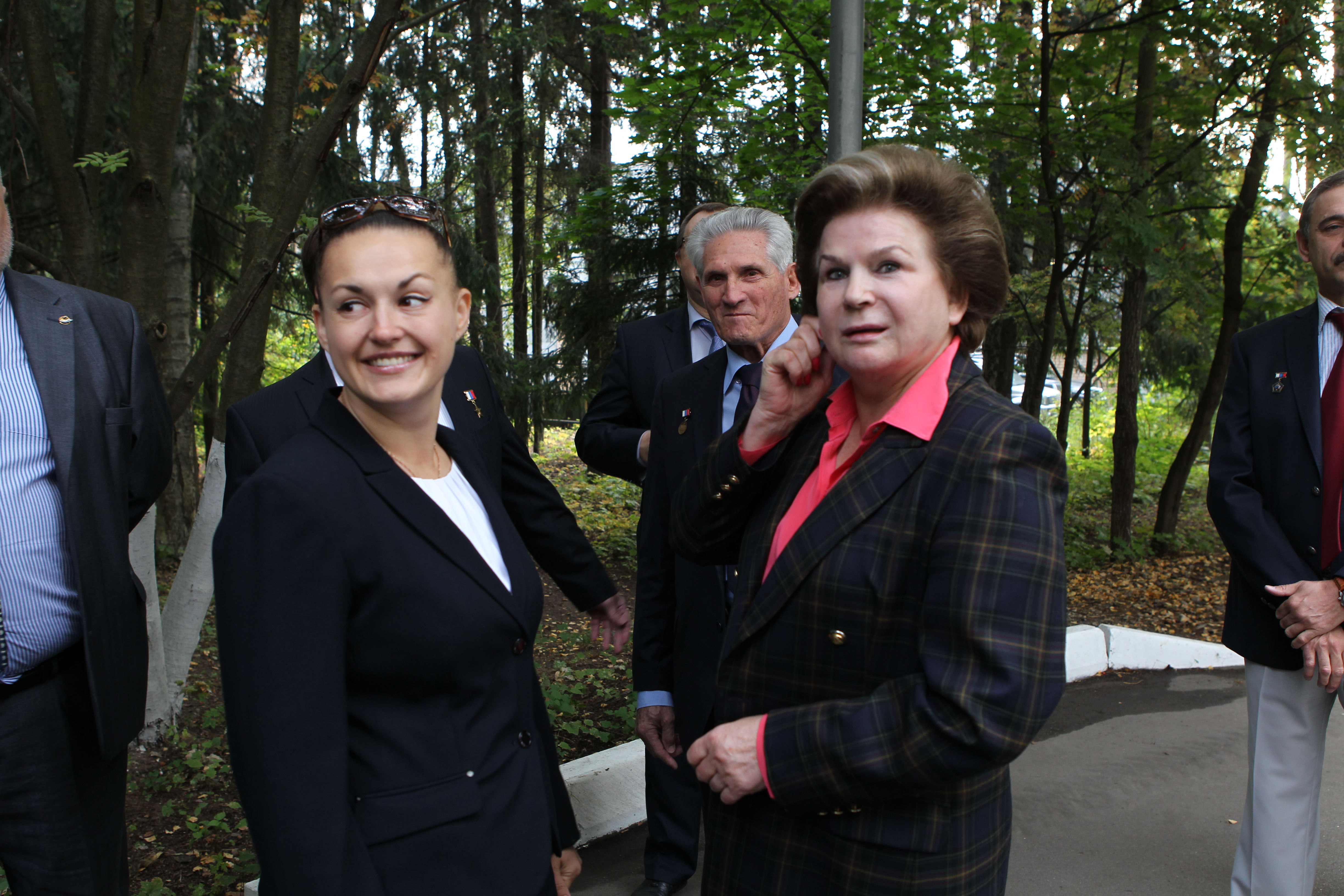 File:Yelena Serova and Valentina Tereshkova in Star City, Russia.jpg