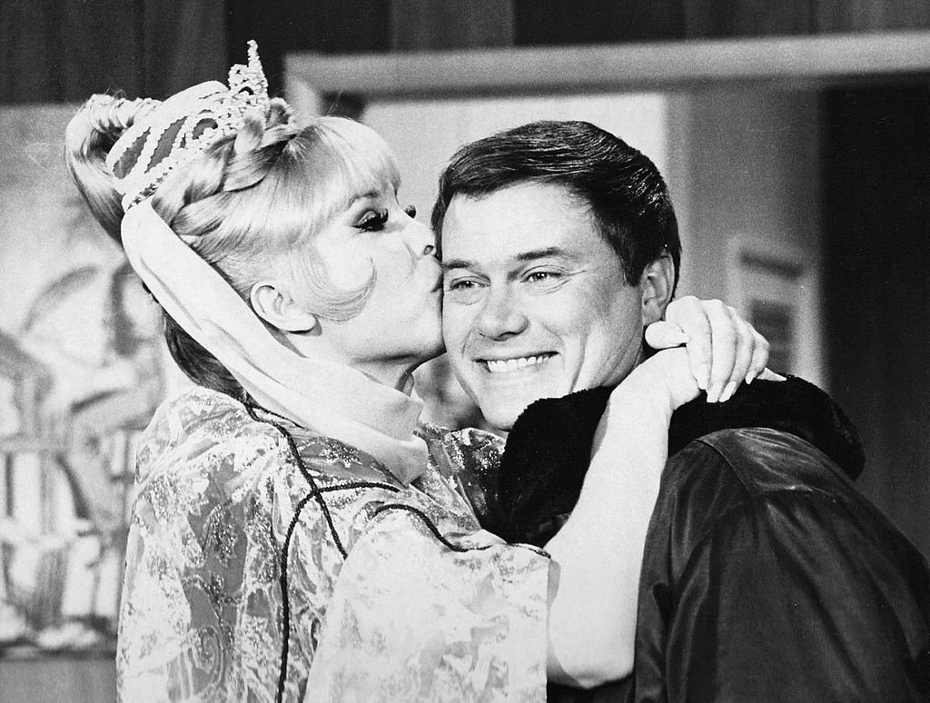 Photo of Barbara Eden and Larry Hagman from the television comedy I Dream of Jeannie.