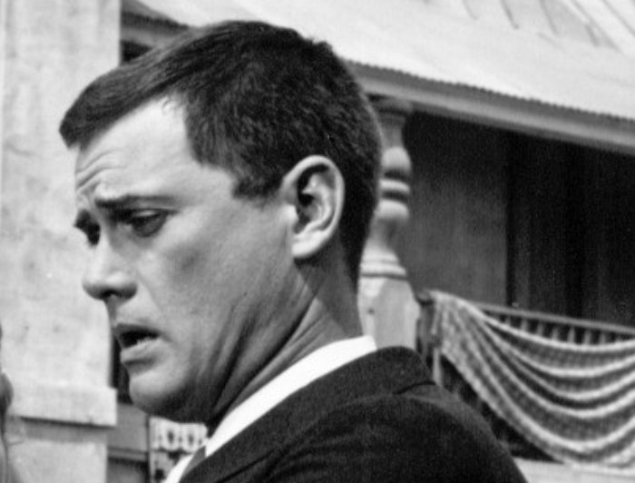 Grayscale Portrait Photo of Larry Hagman in I Dream Of Jeannie 1965