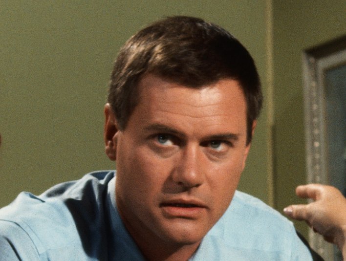 A visually captivating still taken from a pivotal moment in the television series I Dream of Jeannie