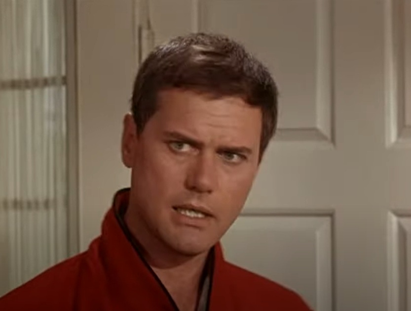 A visually captivating still taken from a pivotal moment in the television series I Dream of Jeannie (1965-1970)