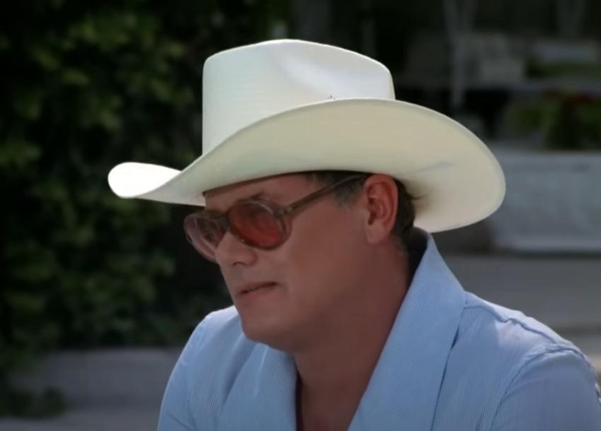 A visually captivating still taken from a pivotal moment in the television series Dallas (1978-1991)