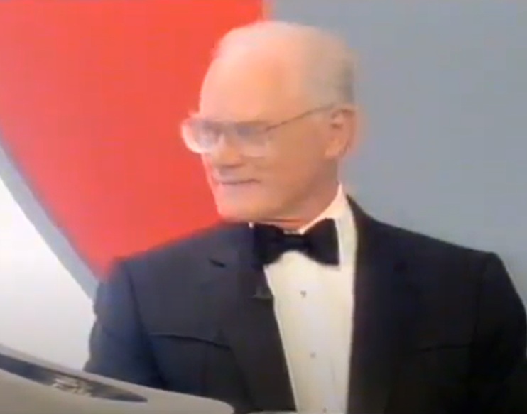 A visually captivating still taken from a pivotal moment in the television panel game show Shooting Stars (1993-2011)