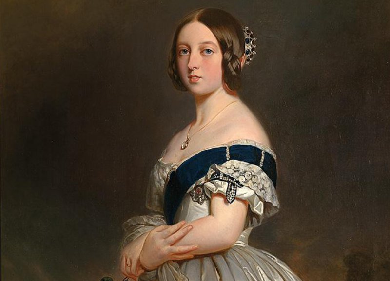 Oil Painting of Young Queen Victoria