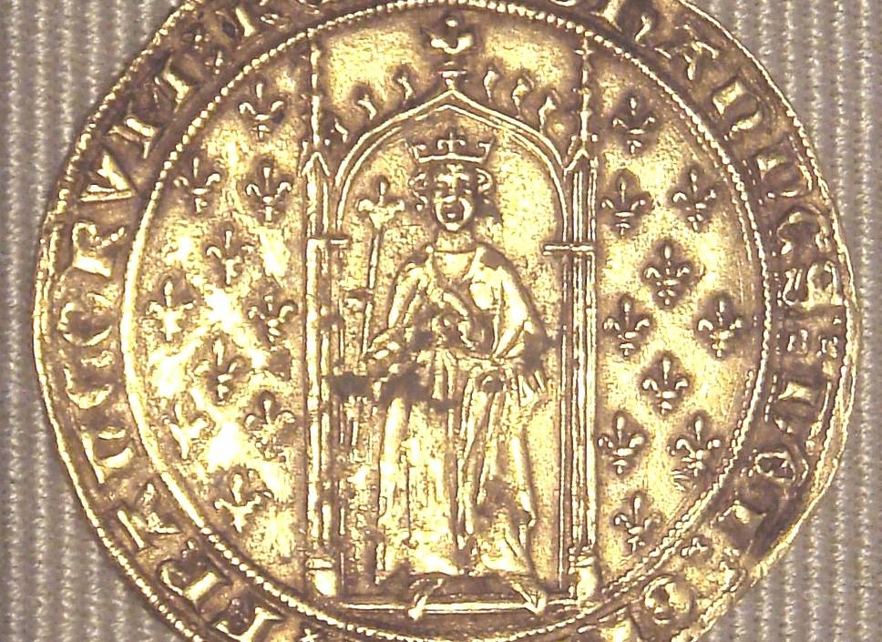 John II, Gold Denarius with fleurs-de-lis