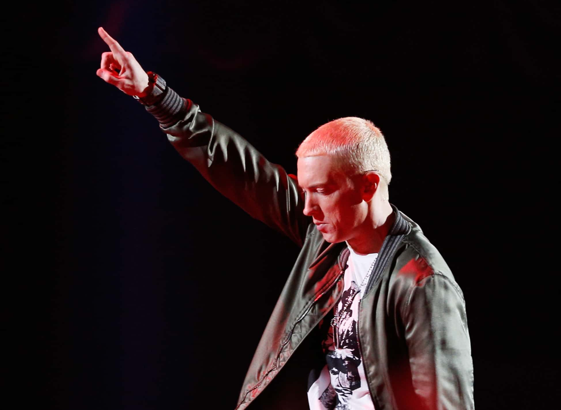 Recording artist Eminem performs onstage