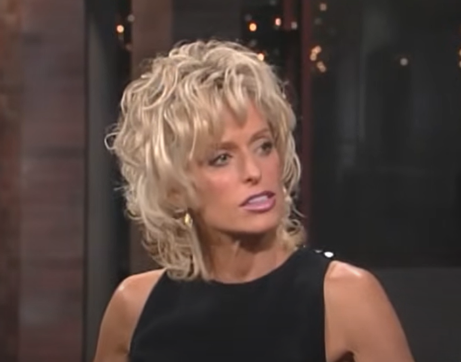 Screenshot of Farrah Fawcett from - Farrah Fawcett on Late Show, June 6, 1997