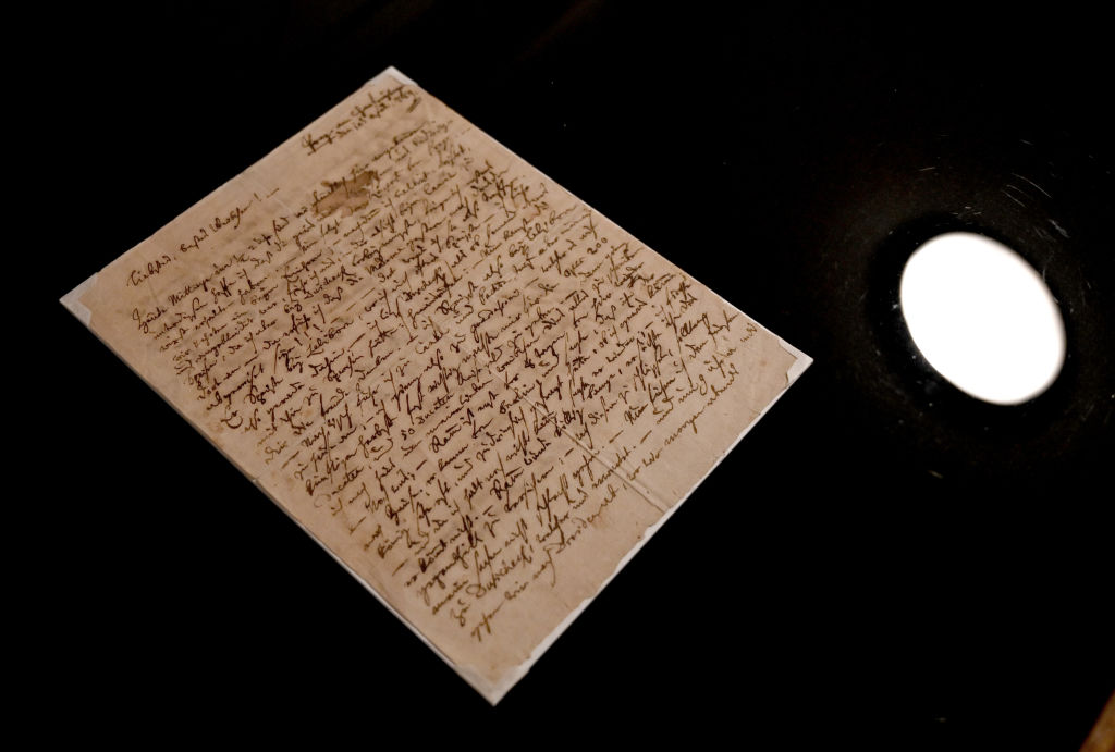 The letter from Wolfgang Amade Mozart to his wife Constanze