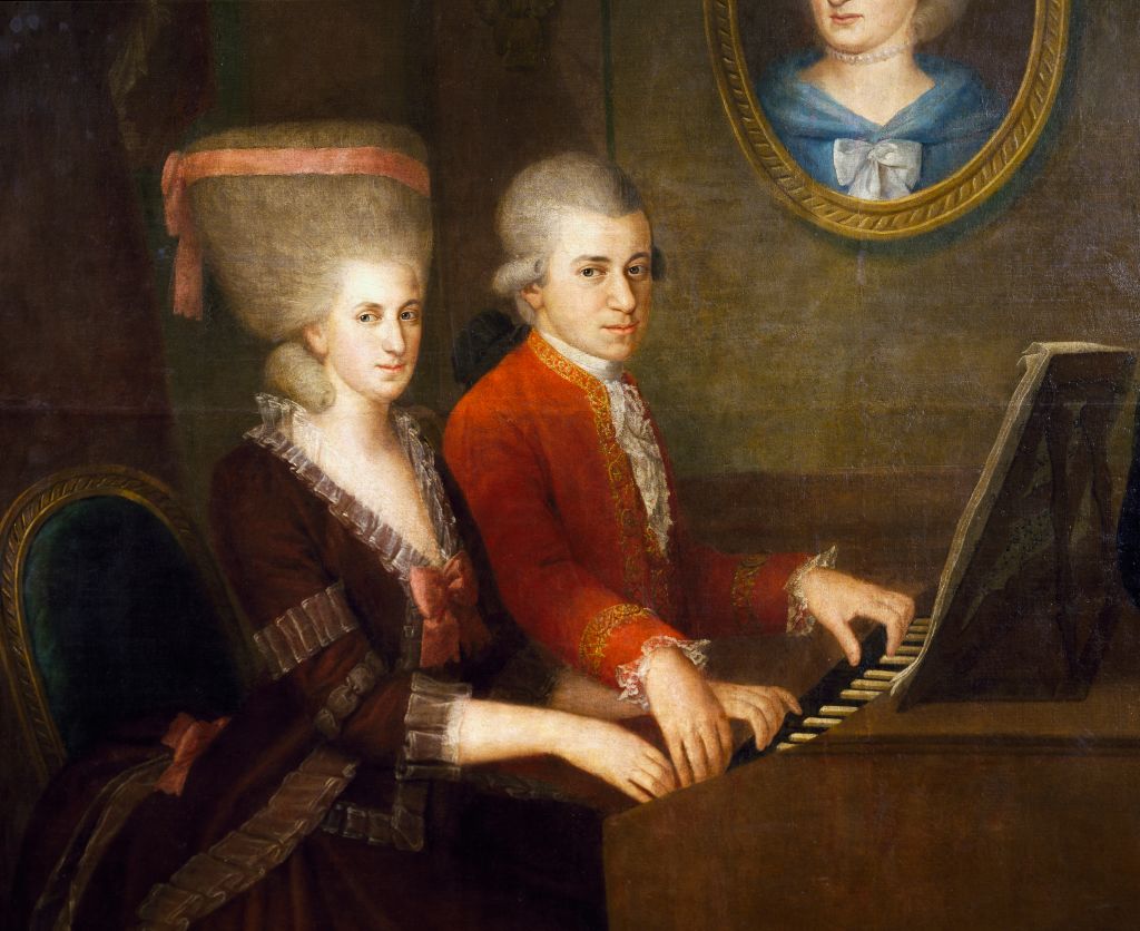 Portrait of Wolfgang Amadeus Mozart (1756-1791) and his wife Constanze