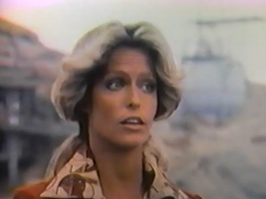 Screenshot from - Farrah Fawcett RARE Six Million Dollar Man ABC TV Promo.