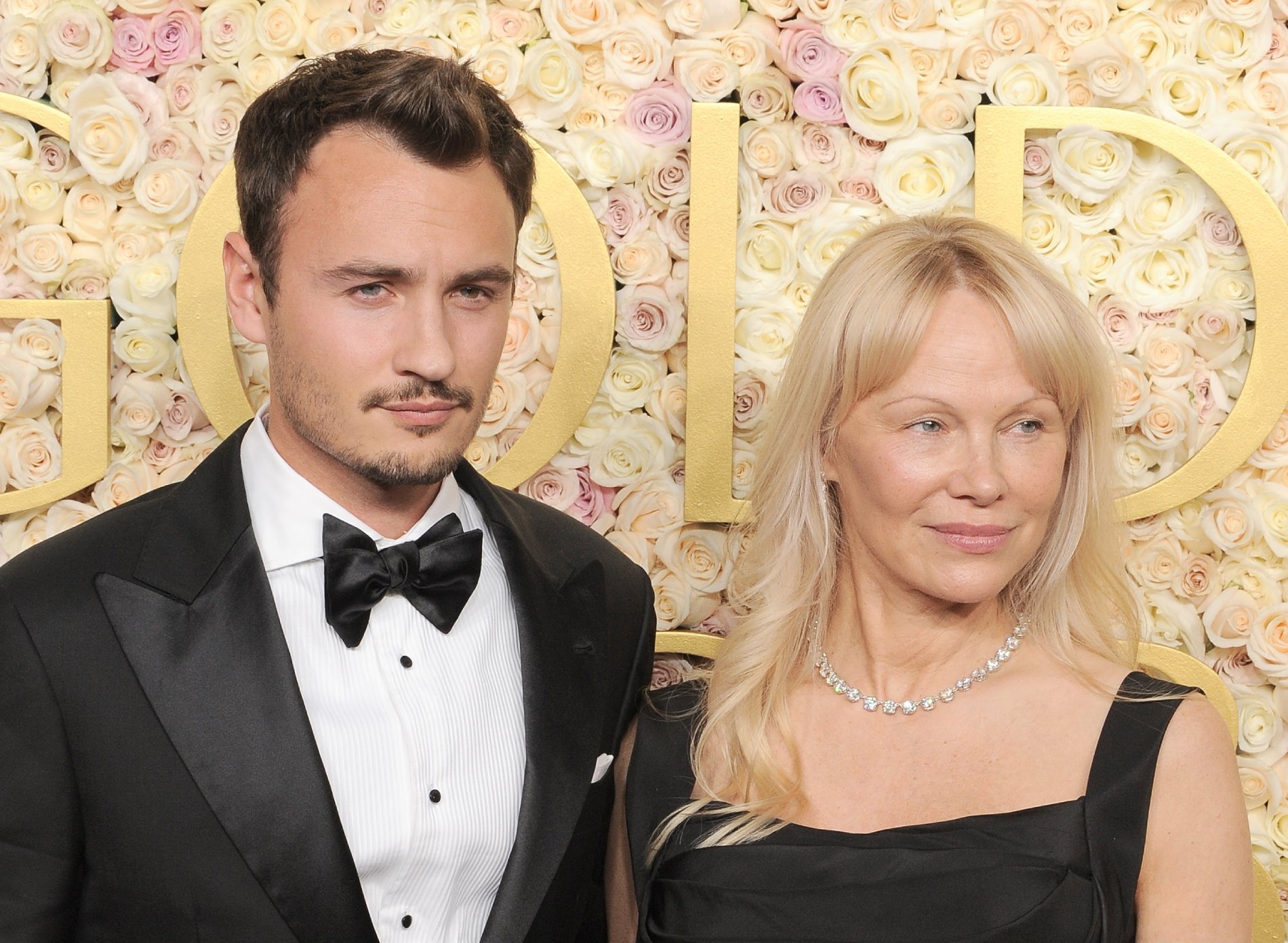 Brandon Thomas Lee and Pamela Anderson at an award show