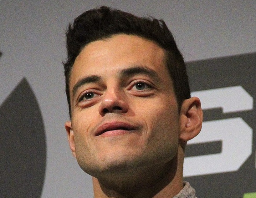 Rami Malek during a panel about Mr. Robot (TV series).