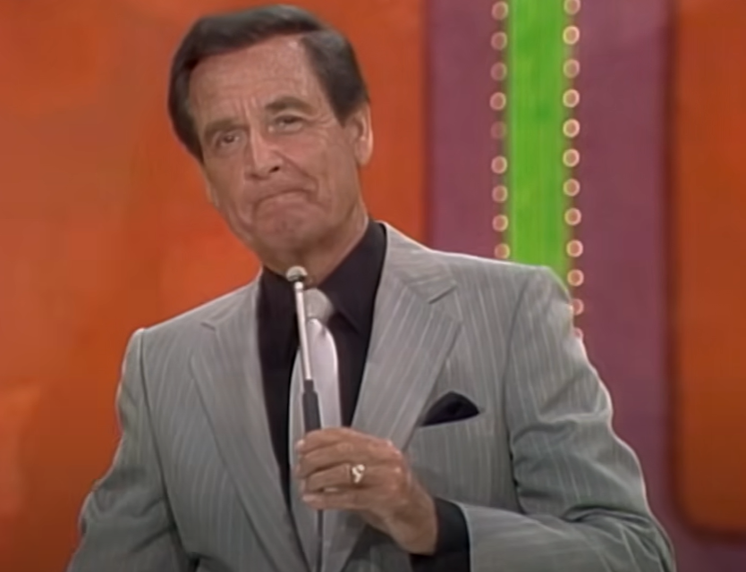 Screenshot of Bob Barker from - The Price Is Right with Bob Barker FULL EPISODE September 23, 1982 , 9/23/82 , 4594D