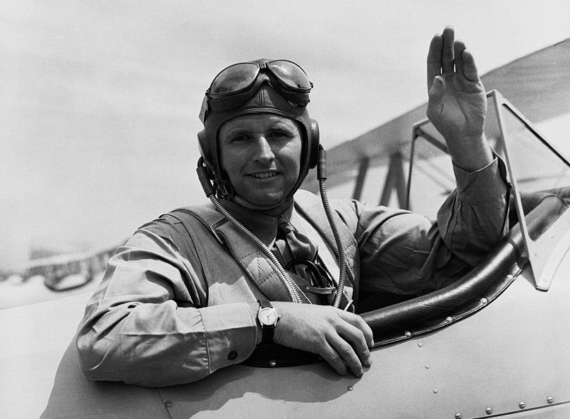 Joseph Kennedy Jr. Sitting in Airplane