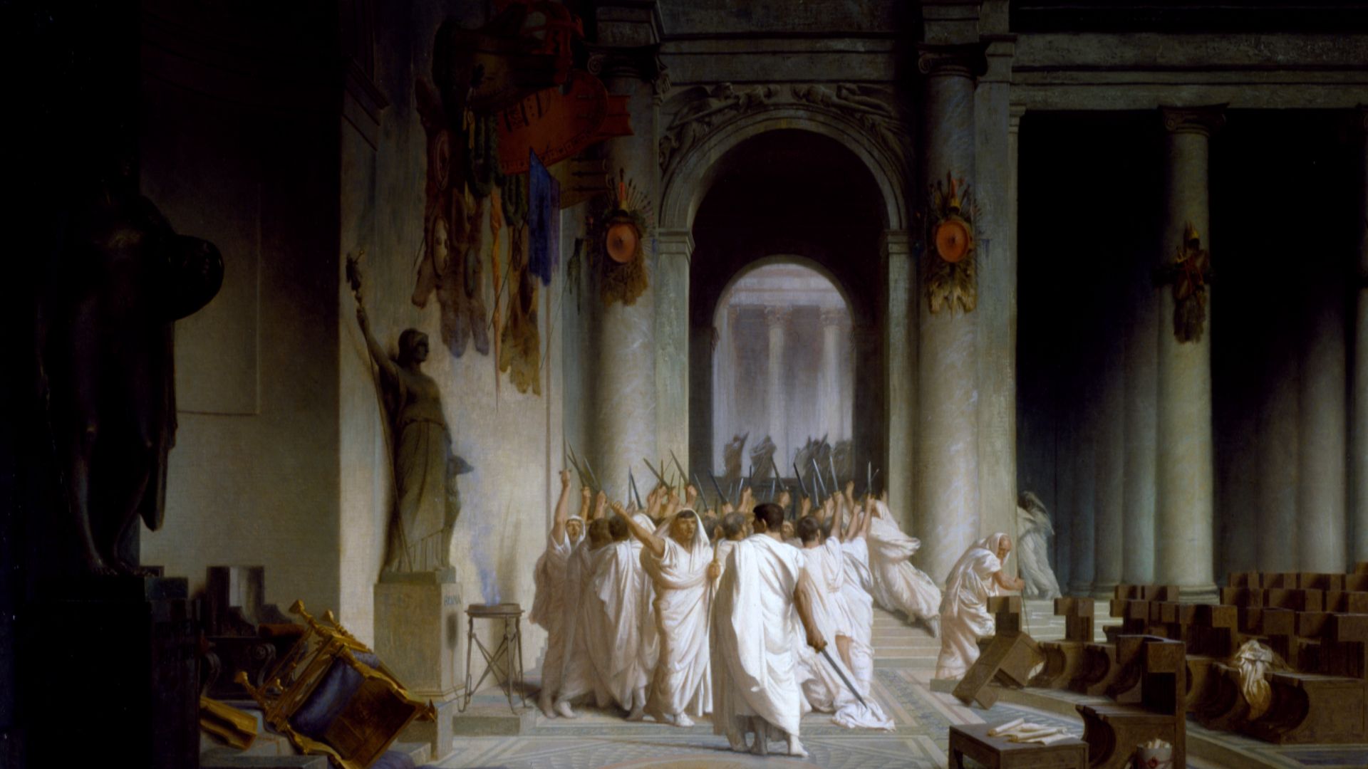 File:Jean-Léon Gérôme - The Death of Caesar - Walters 37884.jpg