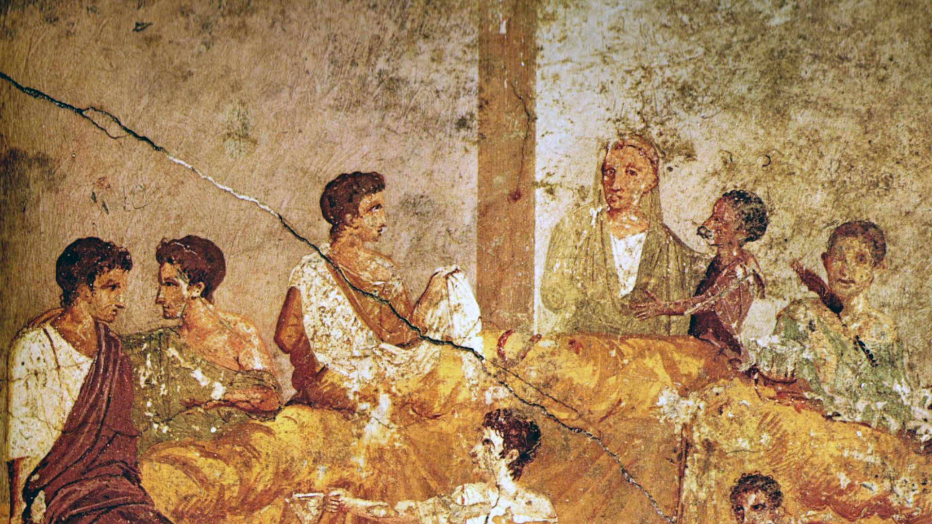 File:Pompeii family feast painting Naples.jpg