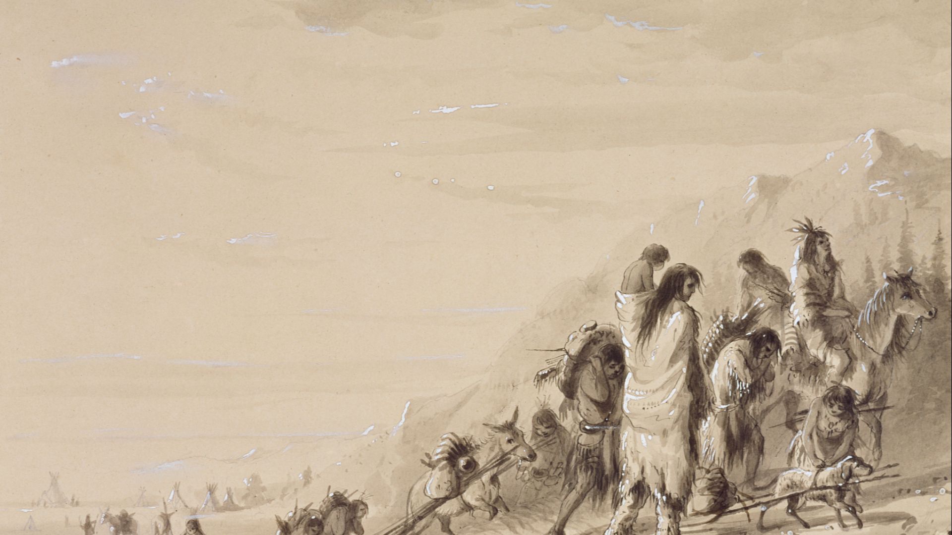 File:Alfred Jacob Miller - Pawnee Indians Migrating - Walters 37194066.jpg