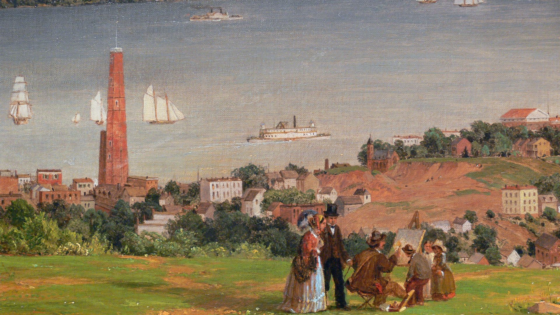 File:Jasper Francis Cropsey The Narrows from Staten Island detail 2 Amon Carter Museum.jpg