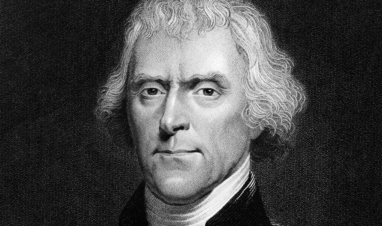 Gettyimages - 2636731, Thomas Jefferson American statesman Thomas Jefferson (1743 - 1826), the 3rd President of the United States of America. Jefferson was also responsible of the writing of the Declaration of Independence. Original Artwork: Engraving after painting by Rembrandt Peale.