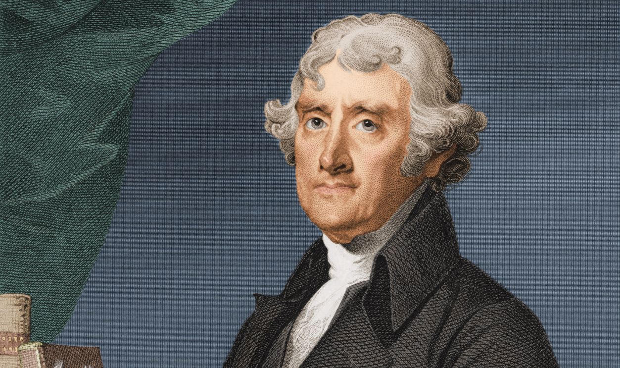   Gettyimages - 71185844, President Thomas Jefferson Colorized engraved portrait of American President Thomas Jefferson (1743 - 1826), early 1800s. Jefferson served as the third president of the United States, from 1801 unitl 1809.
