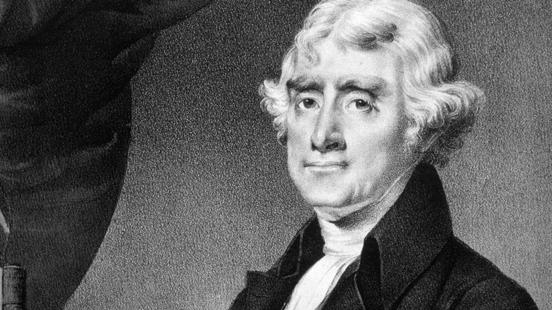 Thomas Jefferson (1743-1826), U.S. President (1801-1809), lithograph by Nathaniel Currier after painting by Gilbert Stuart 