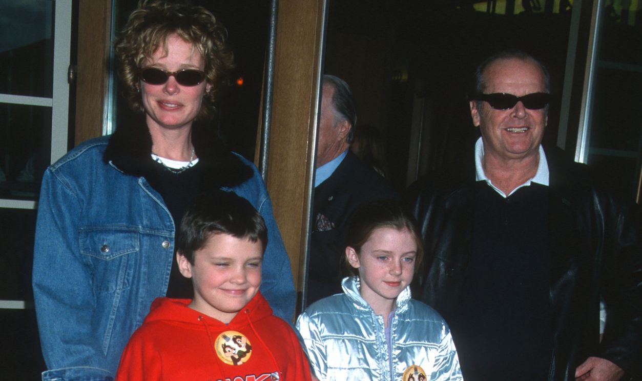 American actors Rebecca Broussard & Jack Nicholson, with their children Raymond and Lorraine, attend the grand opening of Disney's California Adventure at Disneyland, Anaheim, California, February 5, 2001. 