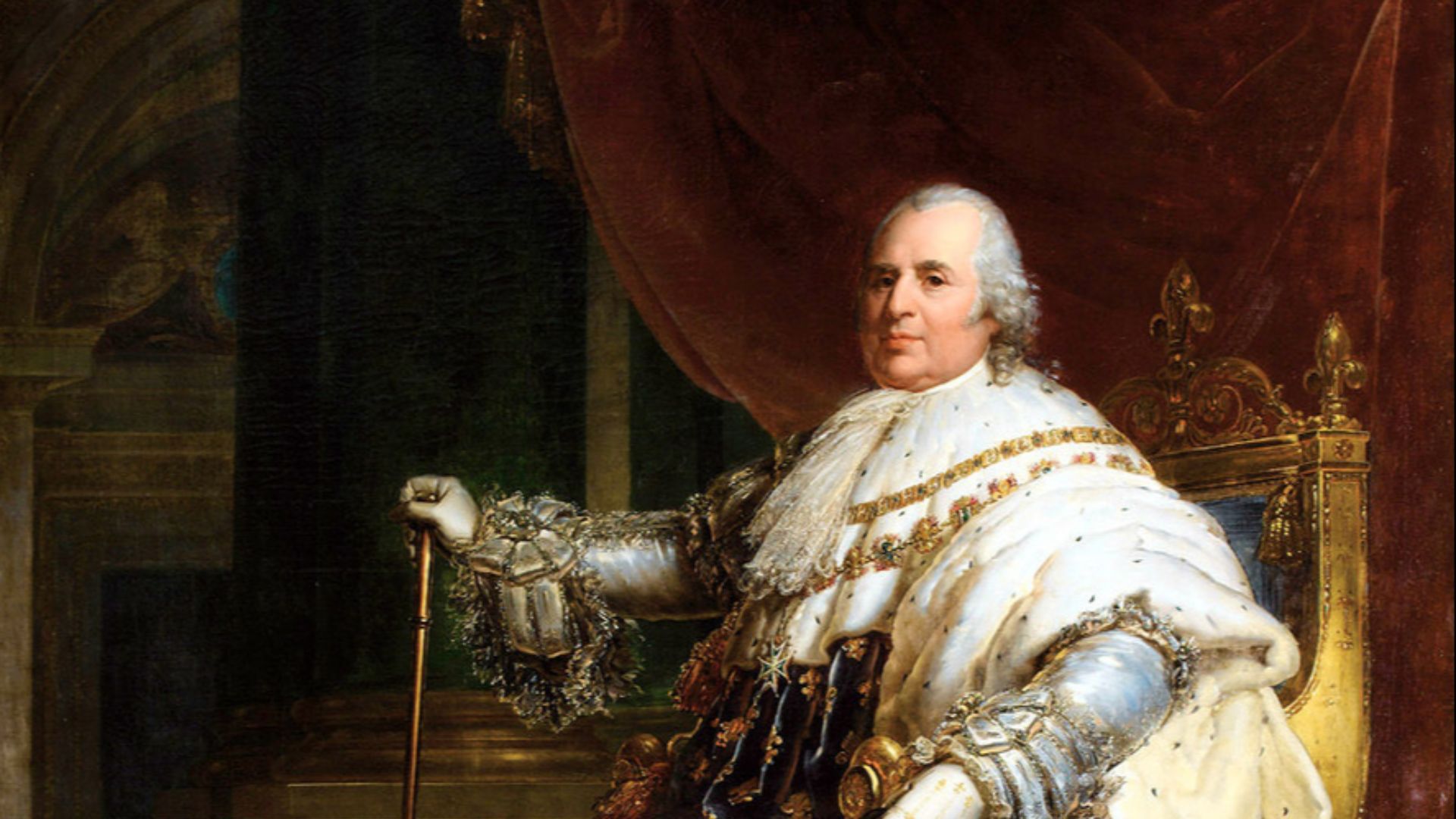 File:Gérard - Louis XVIII of France in Coronation Robes.jpg