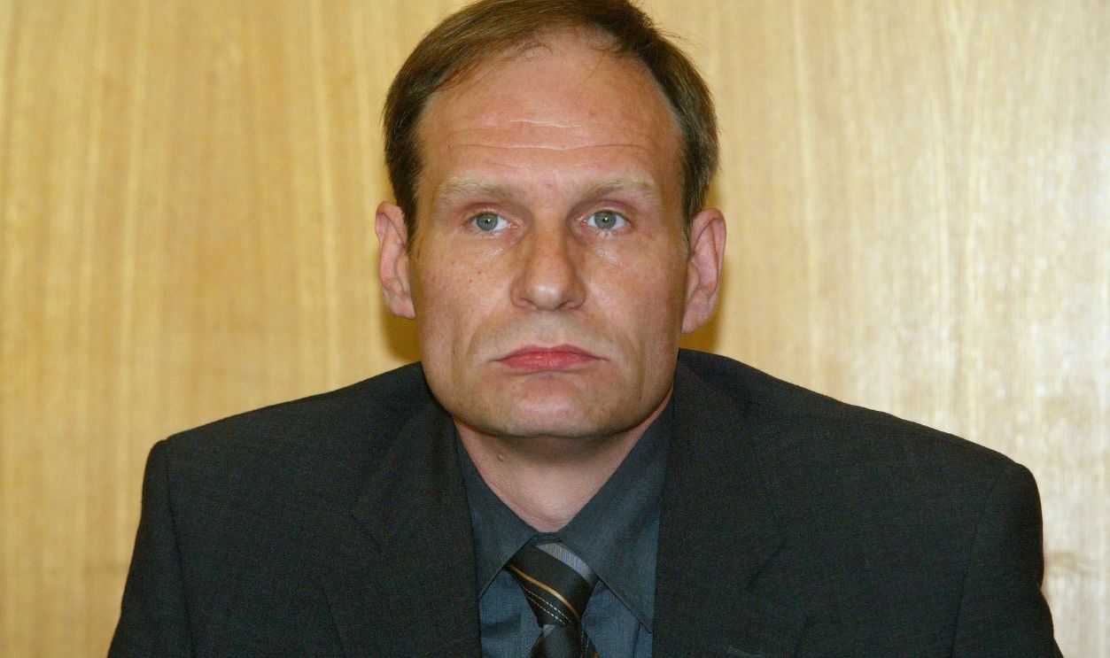 FRANKFURT, GERMANY - MAY 9: Self-confessed cannibal Armin Meiwes awaits the verdict in his retrial for murder, on 09 May 2006 at court in Frankfurt, Germany. In the case that shocked the country, Meiwes was now sentenced to life in prison after a federal judge threw out a January 2004 manslaughter conviction on the grounds it was too lenient, despite the victim's purported