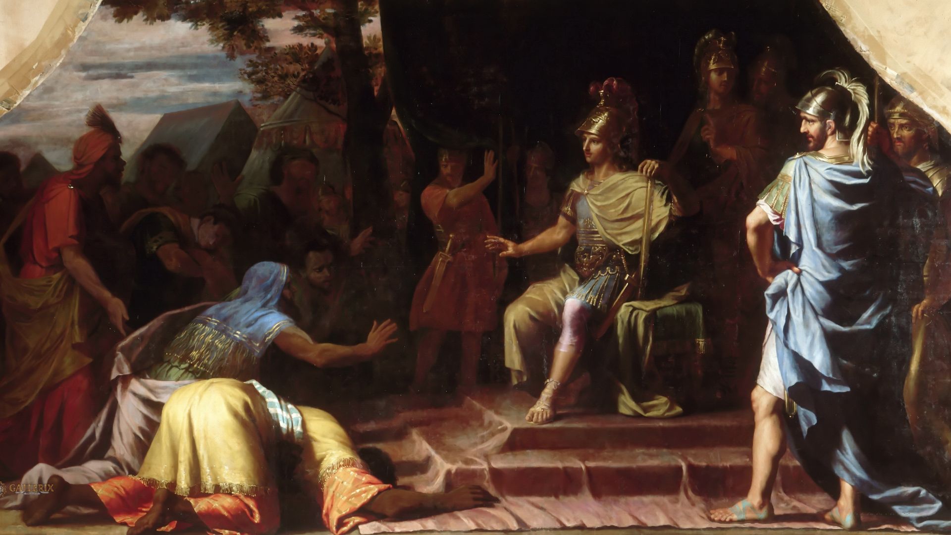 File:Alexander the Great Receiving News of the Death by Immolation of the Indian Gymnosophist Calanus - Jean-Baptiste de Champaigne - 1672.jpeg